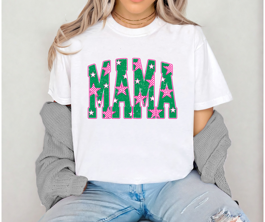 Green & Pink Star Mama